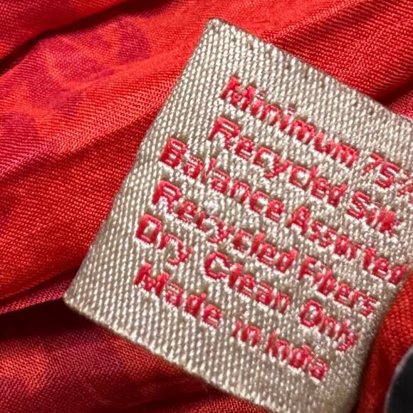 Greensewn Vintage‎ Recycled Fabric Silk Printed Scarf - Picture 3 of 5